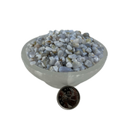 Blue Lace Agate Tumbled Chips - 5-8 mm