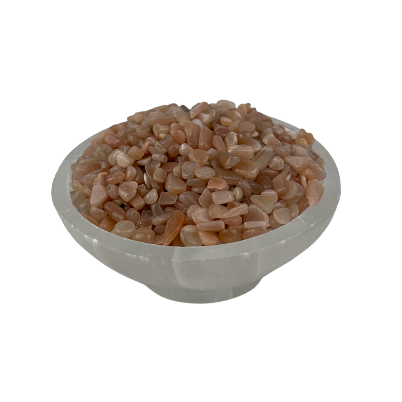 Peach Moonstone Tumbled Chips - 5-12 mm