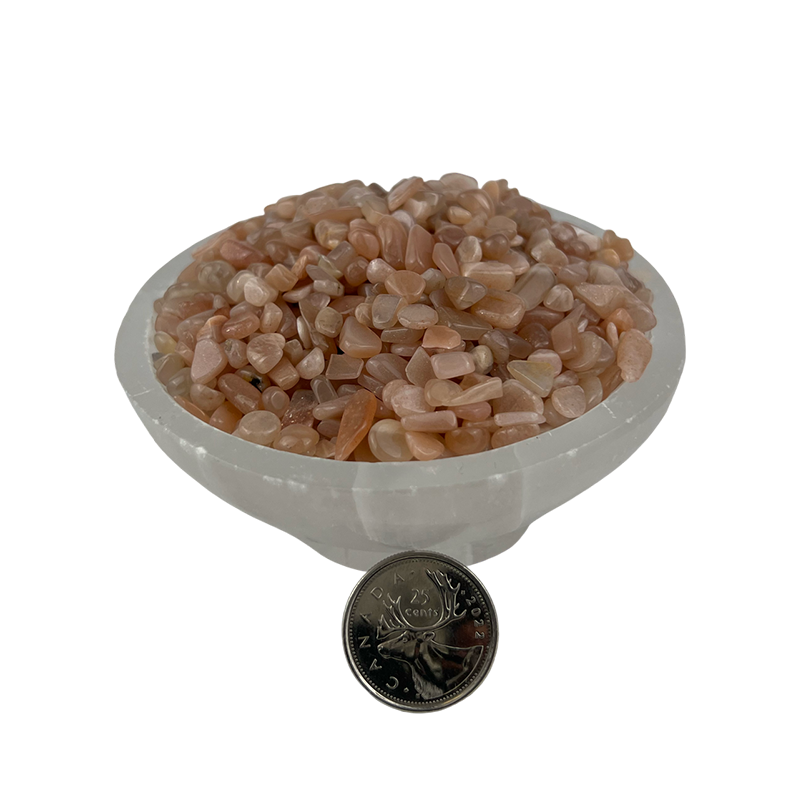 Peach Moonstone Tumbled Chips - 5-12 mm