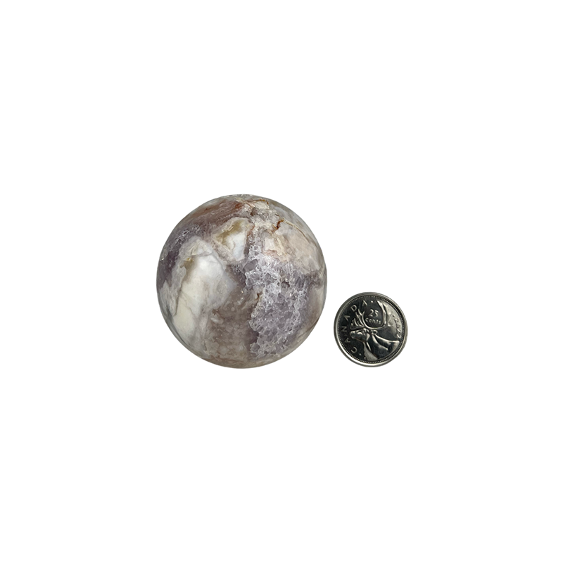 Pink Amethyst with Flower Agate Sphere - 2.25-3.5 inch