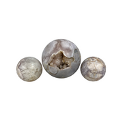 Pink Amethyst with Flower Agate Sphere - 2.25-3.5 inch