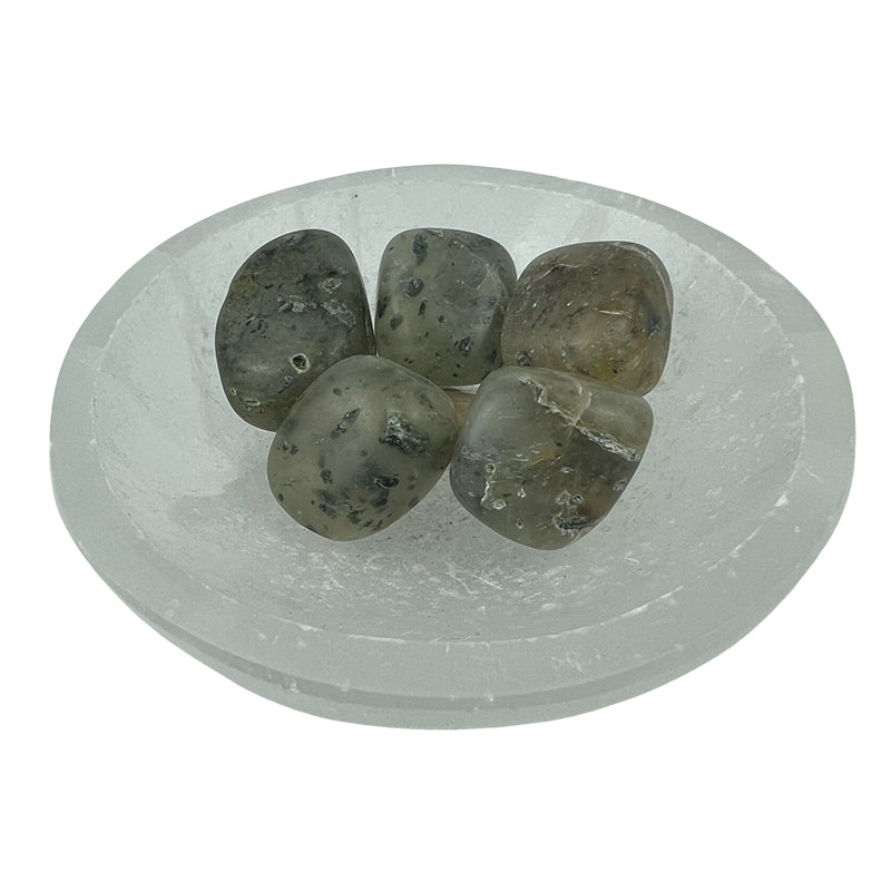 Clinochlore Quartz Tumbled Stone - 20-30 mm