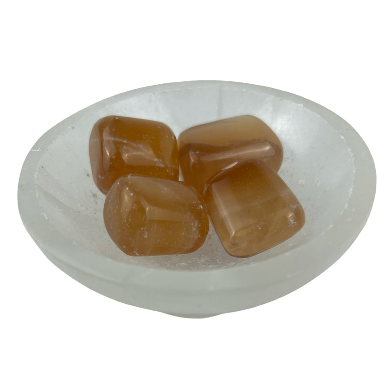 Honey Caramel Calcite Tumbled Stone - 20-35 mm