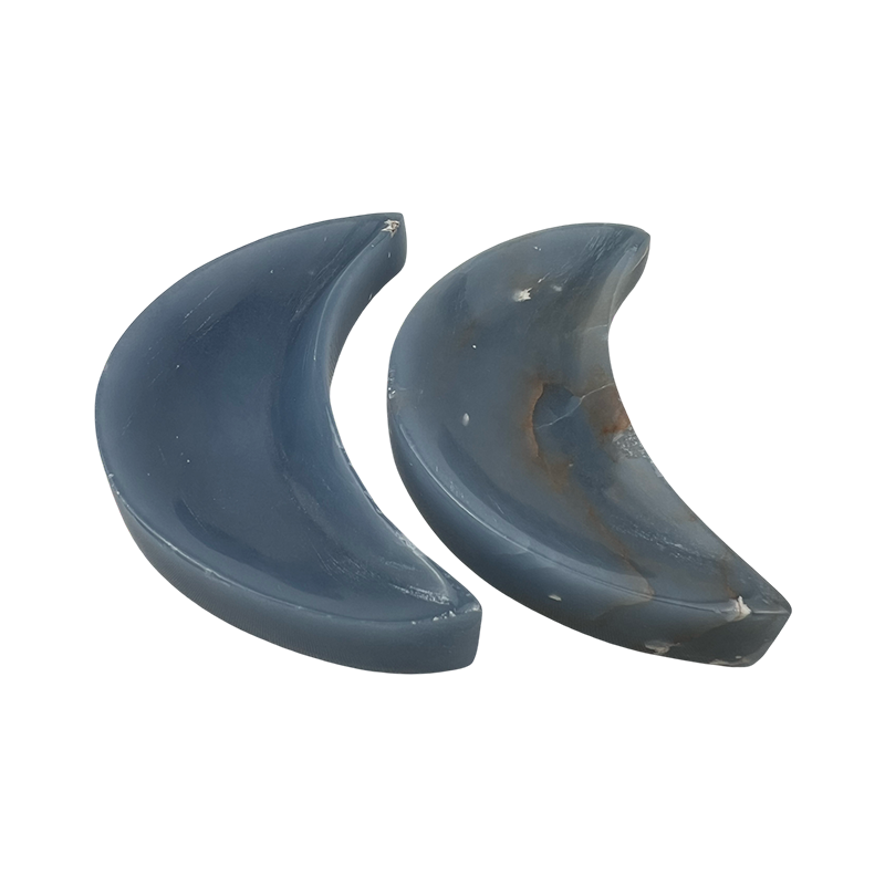 Angelite Crescent Moon - 3.75 inch