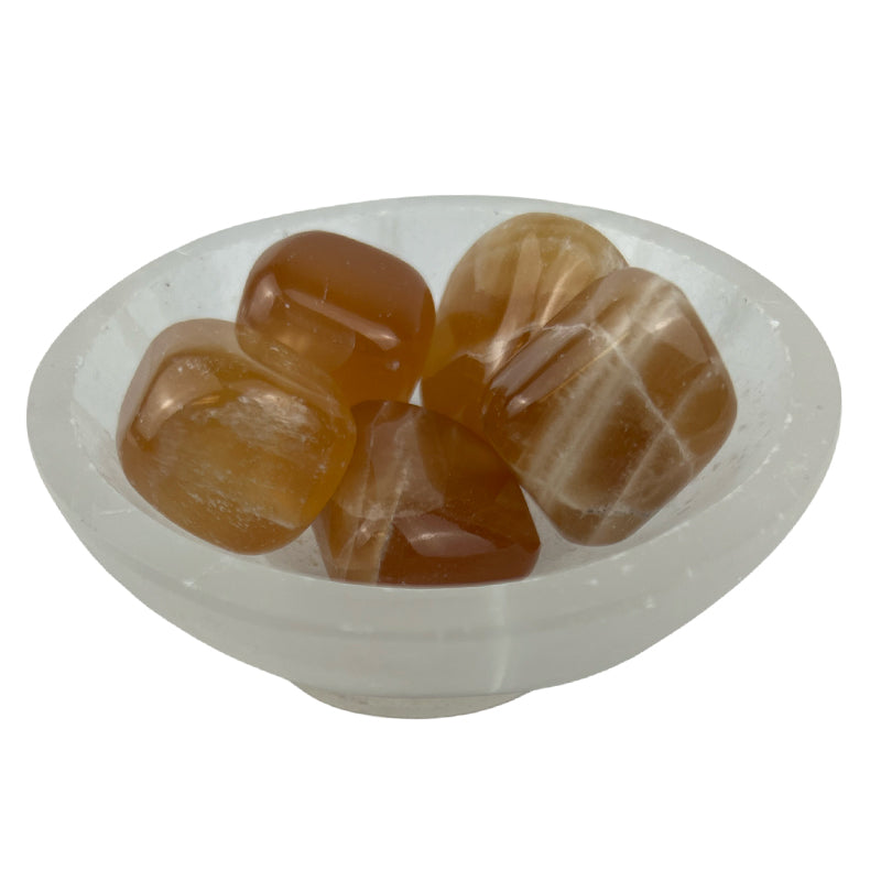 Honey Caramel Calcite Tumbled Stone - 20-35 mm