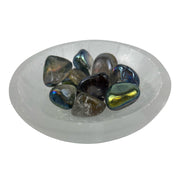 Gray AB Plated Crystal Quartz Tumbled Stone - 15-30 mm