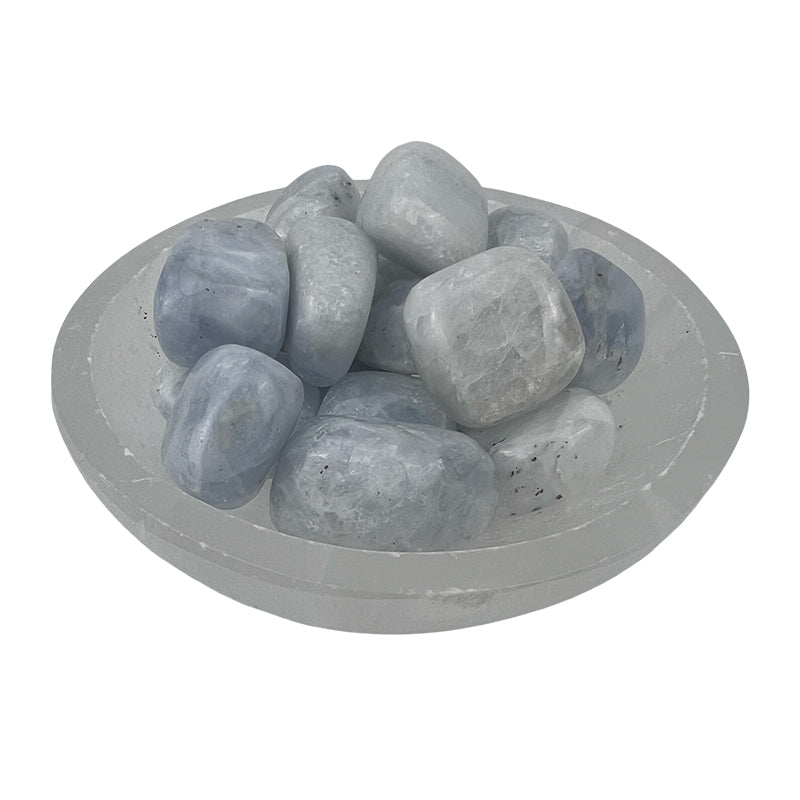Blue Calcite Tumbled Stone - 20-30 mm