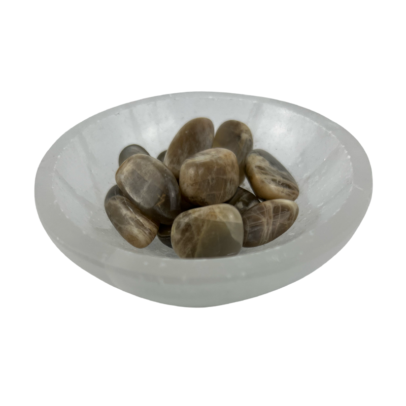 Gray Moonstone Tumbled Stone - 20-40 mm