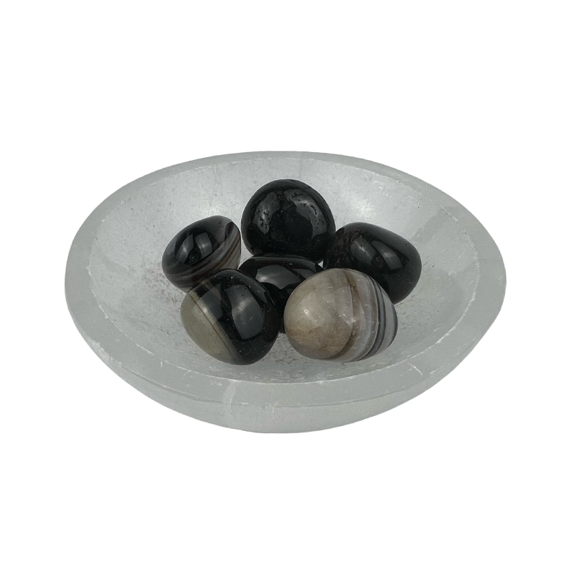 Black Onyx Tumbled Stone - 20-40 mm