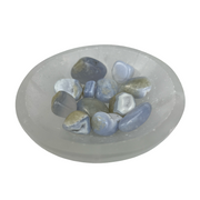 Blue Lace Agate Tumbled Stone - 10-30 mm