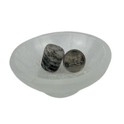 Quartz with Black Tourmaline Tumbled Stone - 20-35 mm