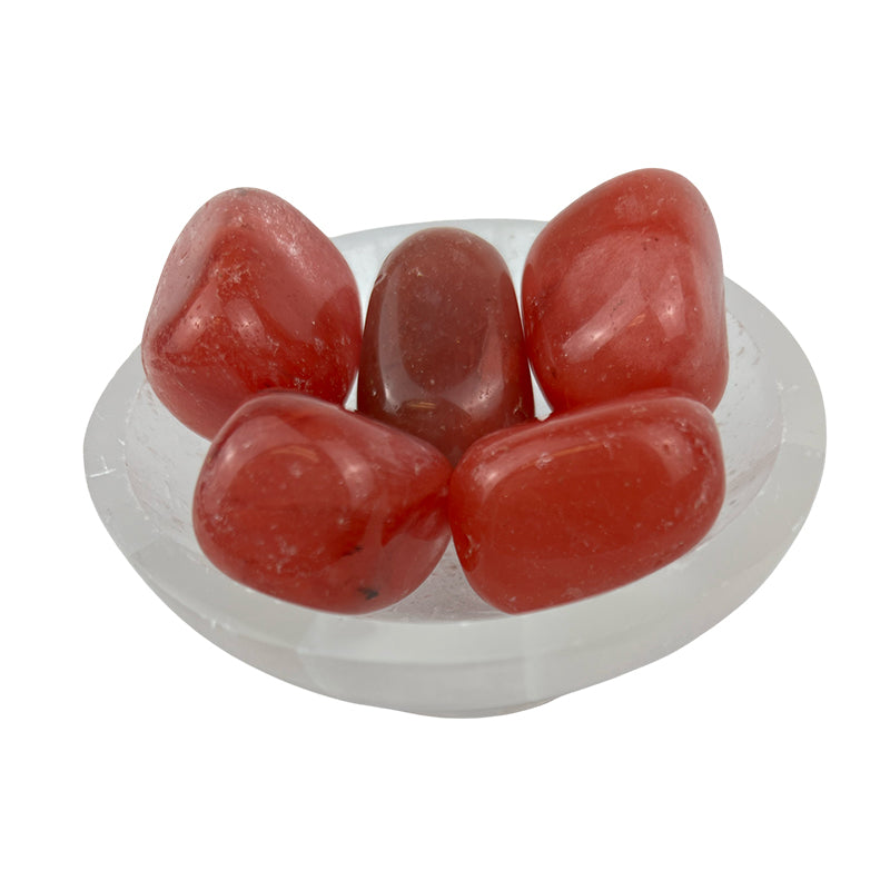 Cherry Quartz Tumbled Stone - 30-45 mm