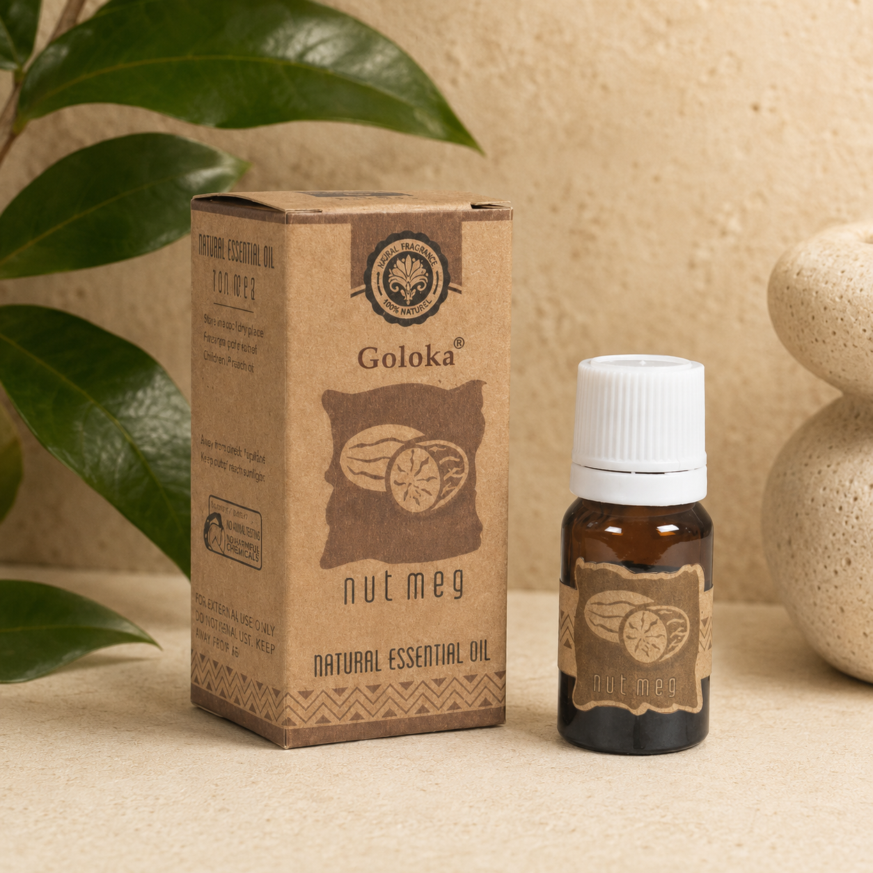 Goloka Nutmeg Natural & Undiluted Essential Oil (10 ml)