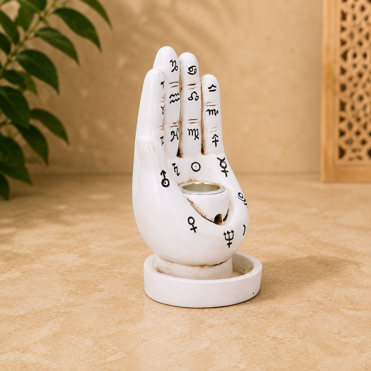 Palmistry Hand Backflow Incense Burner (4.75 in)