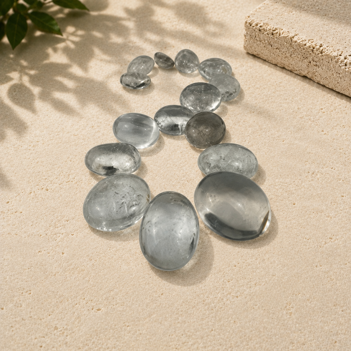 Clear Quartz Palm Stone - 1.5-2.0 inch