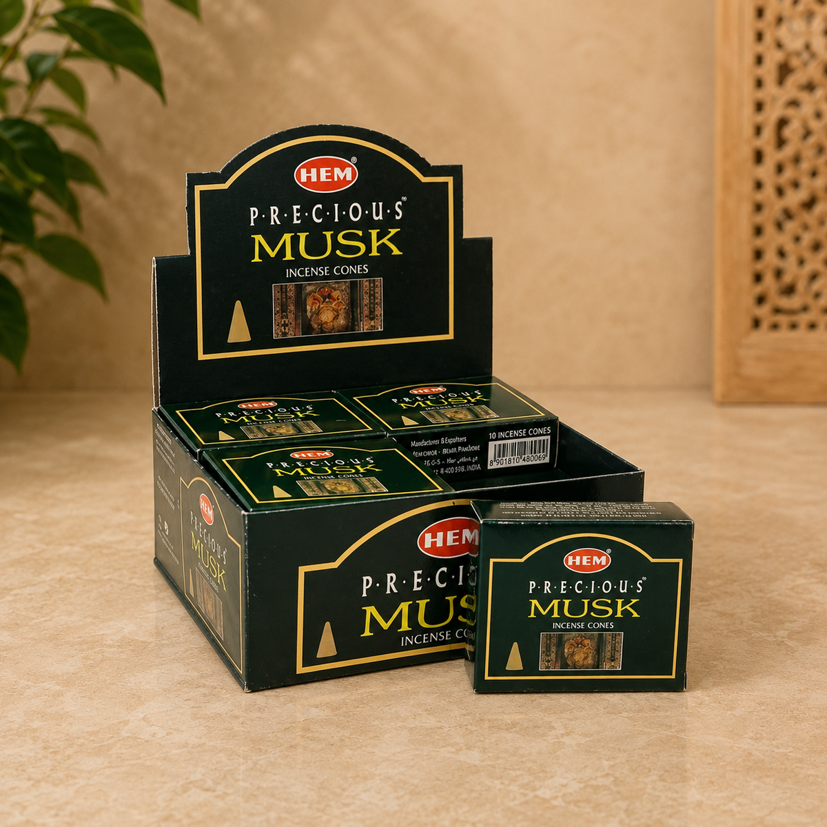 HEM Precious Musk Incense Cones (10 Cones)
