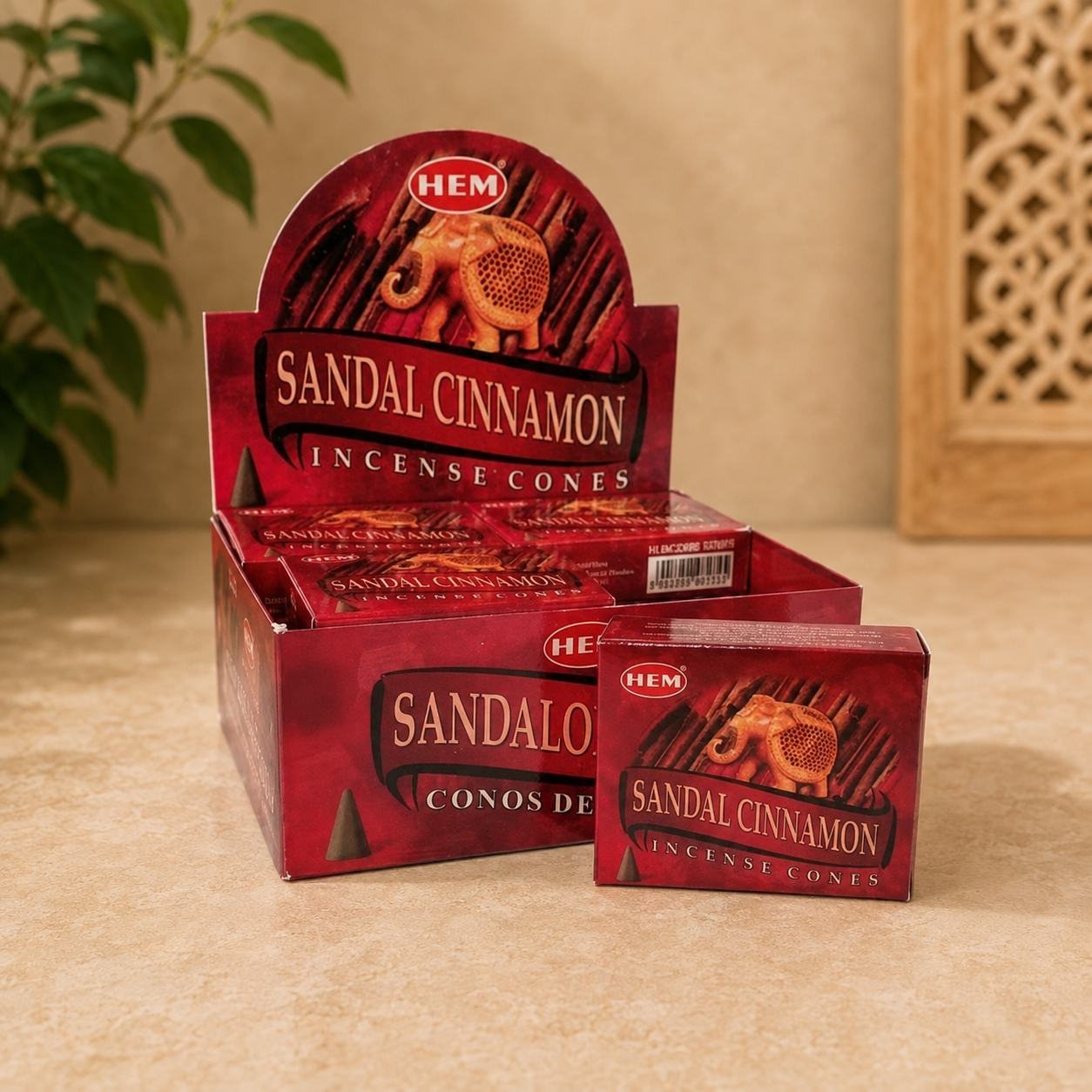 HEM Sandal Cinnamon Incense Cones (10 Cones)