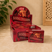 HEM Sandal Cinnamon Incense Cones (10 Cones)
