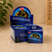 HEM Frankincense-Myrrh Cone Incense (10 Cones)
