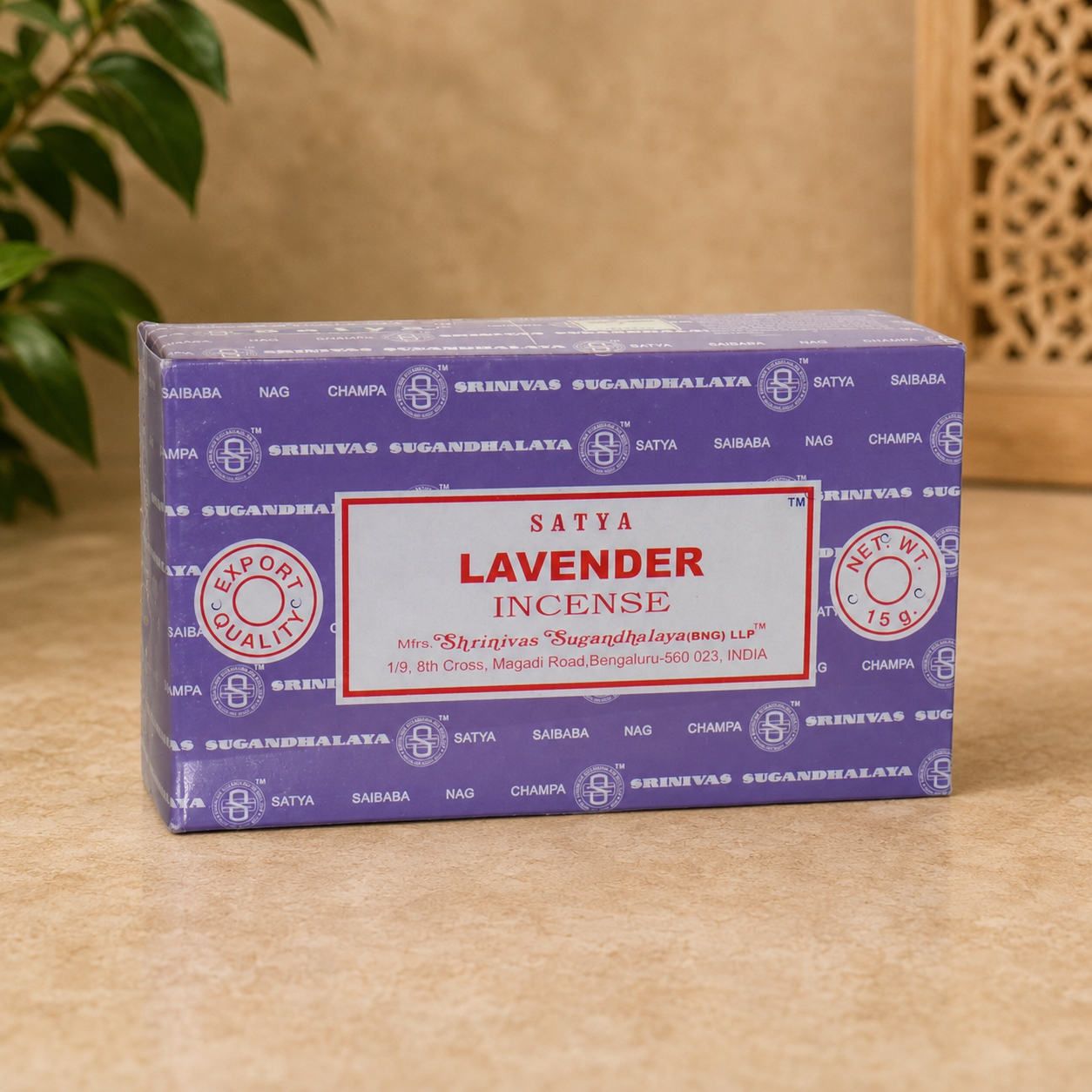 Satya Nag Champa Lavender Incense Sticks (15g)