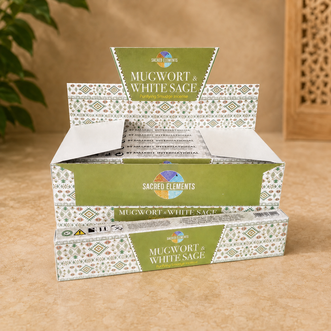 Sacred Elements Mugwort and White Sage Hand-Rolled Masala Incense Sticks (15g)