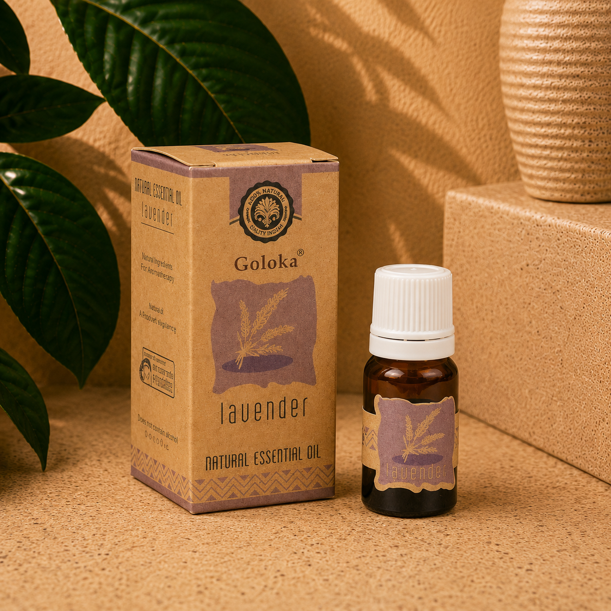 Goloka Lavender Natural & Undiluted Essential Oil (10 ml)