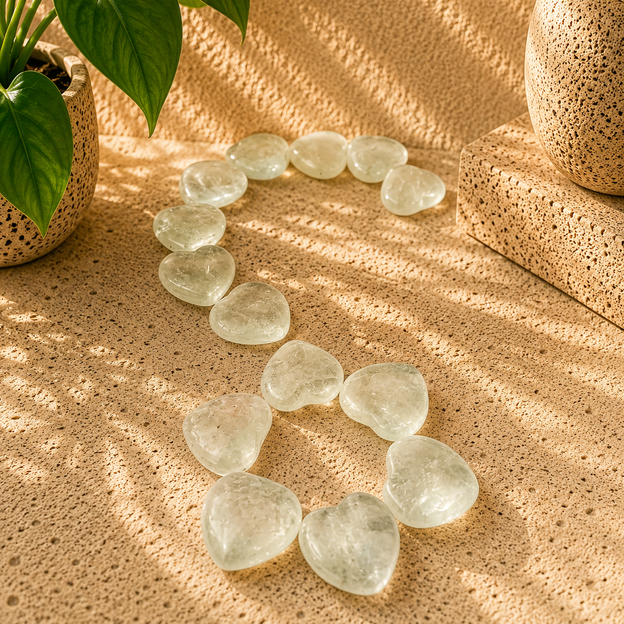 Clear Quartz Heart - 1 inch