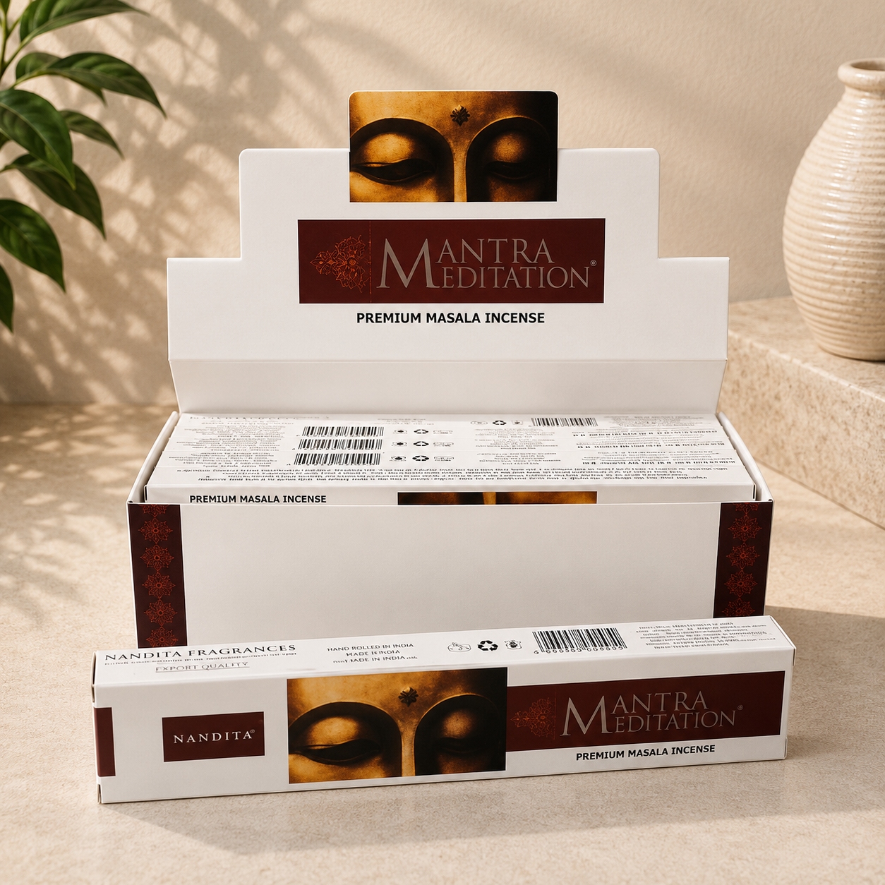 Nandita Mantra Meditation Hand-Rolled Masala Incense Sticks (15g)