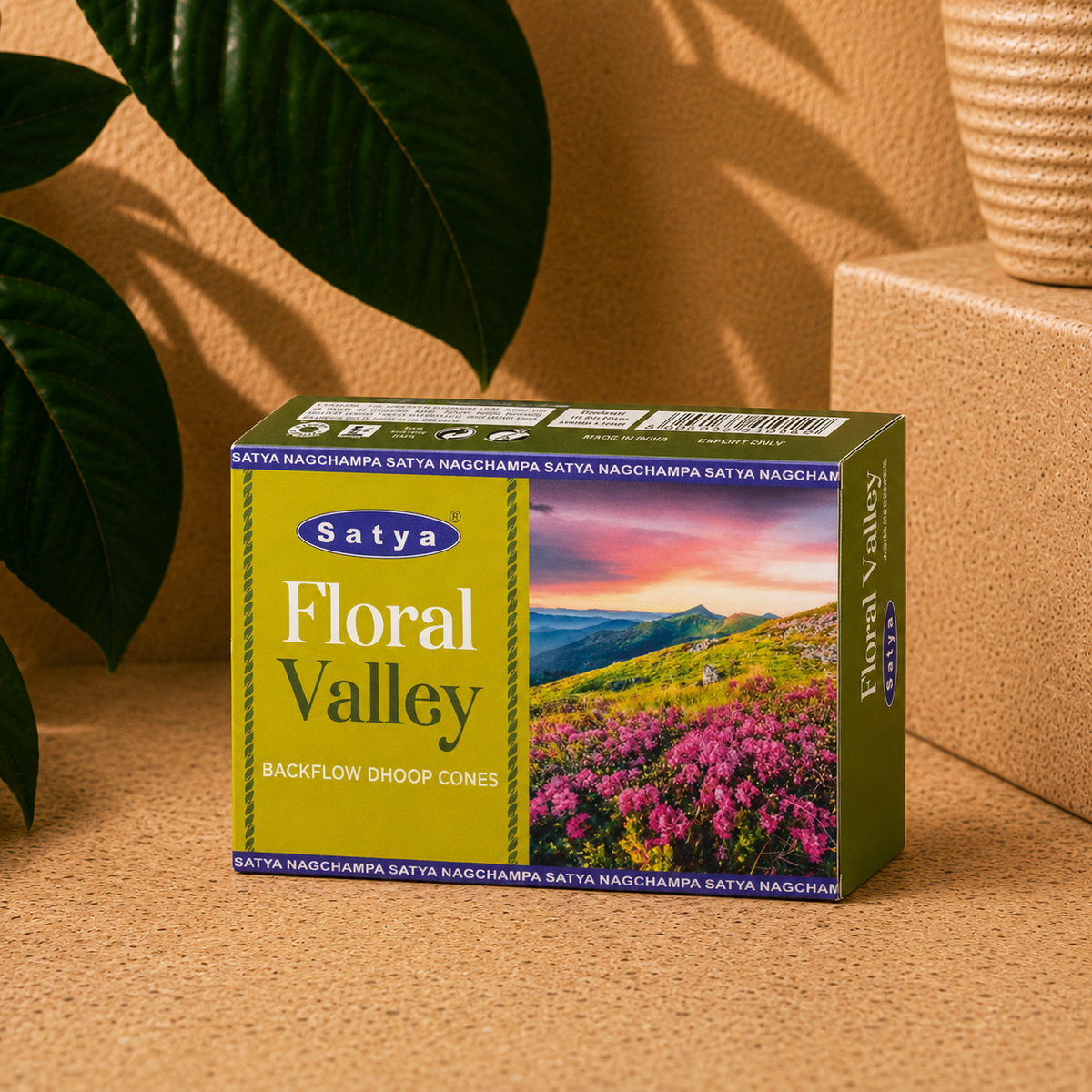 Satya Floral Valley Dhoop Backflow Cones (10 Cones)