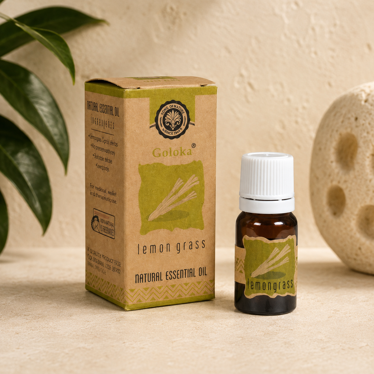 Goloka Lemongrass Natural & Undiluted Essential Oil (10 ml)