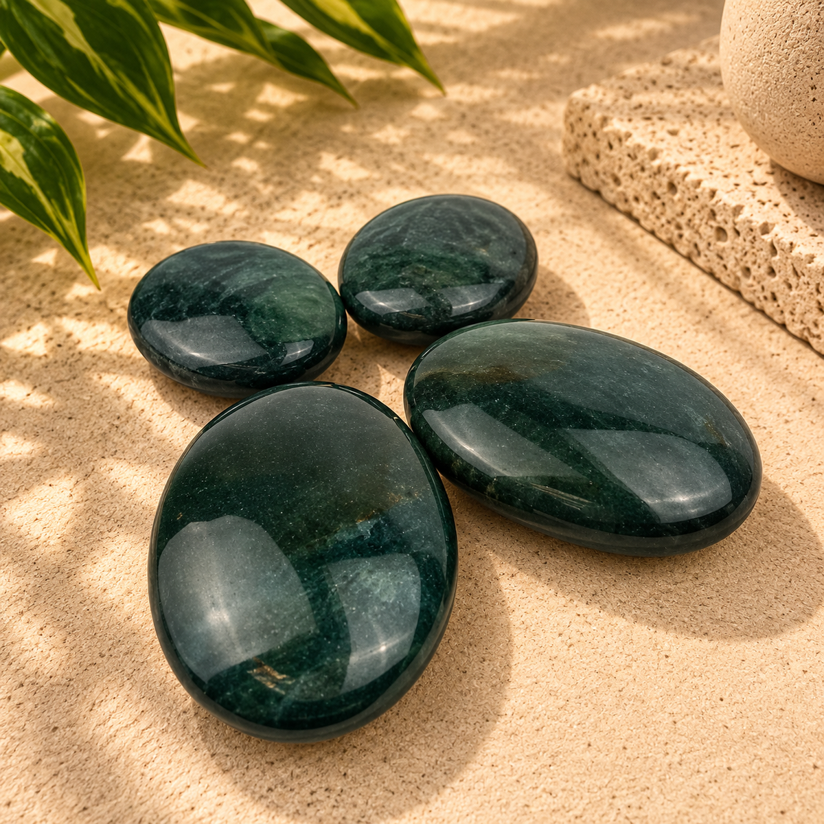 Bloodstone Palm Stone - 2.25-3.0 inch