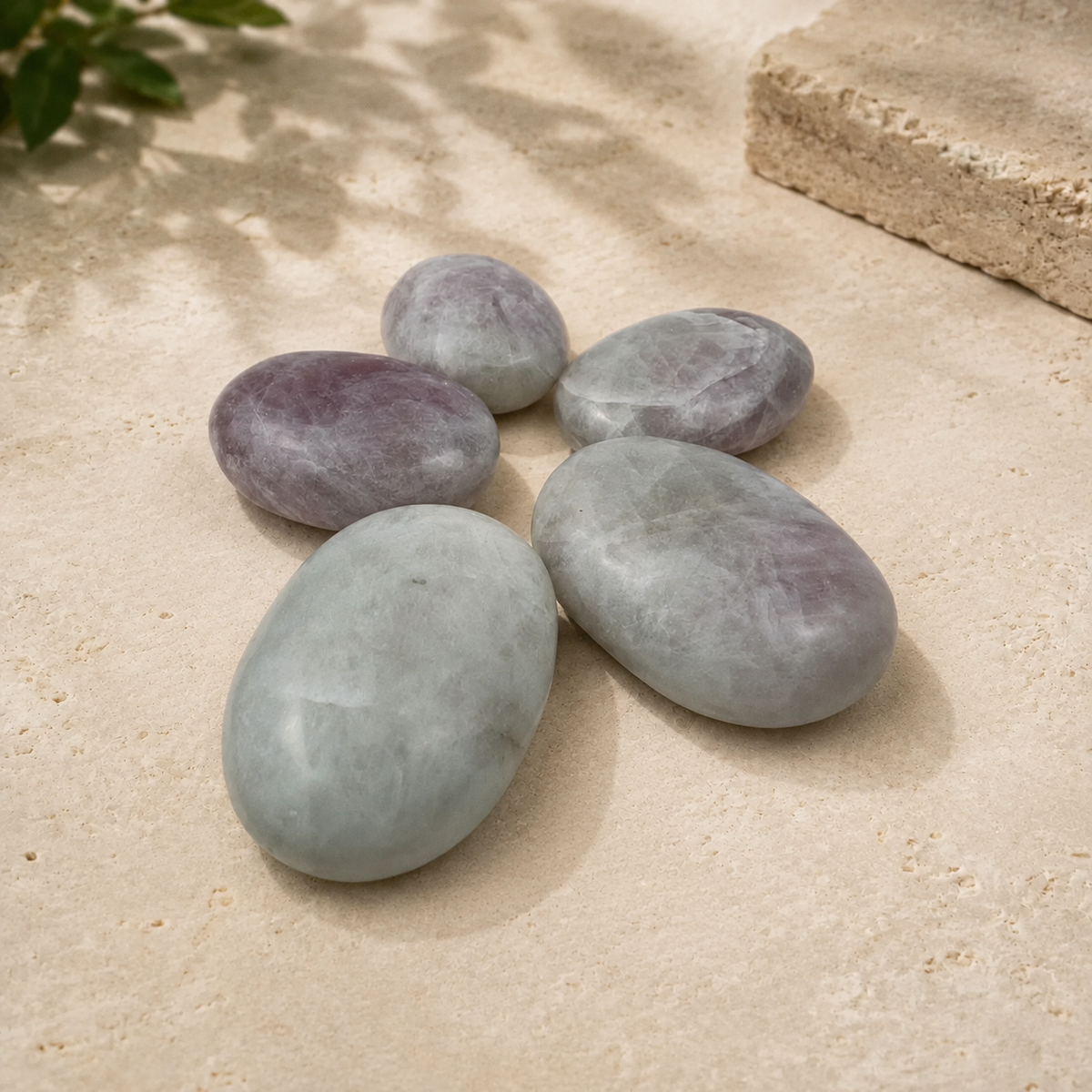 Lavender Quartz Palm Stone - 2.5 inch