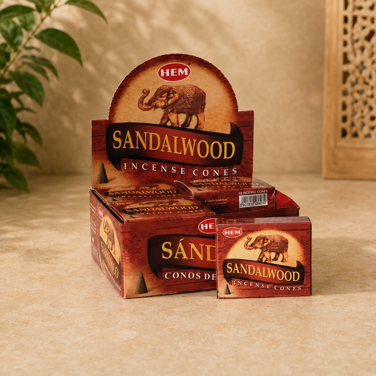 HEM Sandalwood Incense Cones (10 Cones)