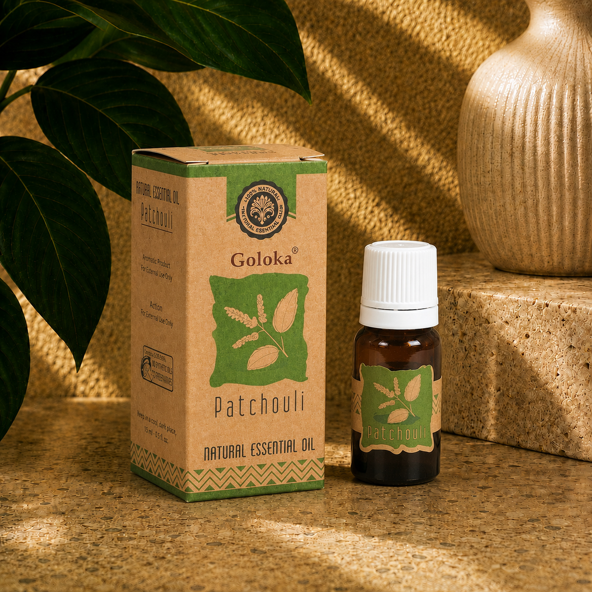 Goloka Patchouli Natural & Undiluted Essential Oil (10 ml)