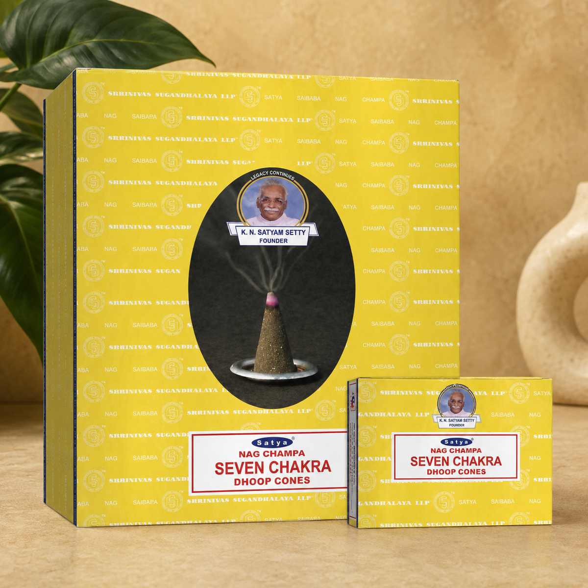 Satya Seven Chakra Dhoop Cones (12 Cones)