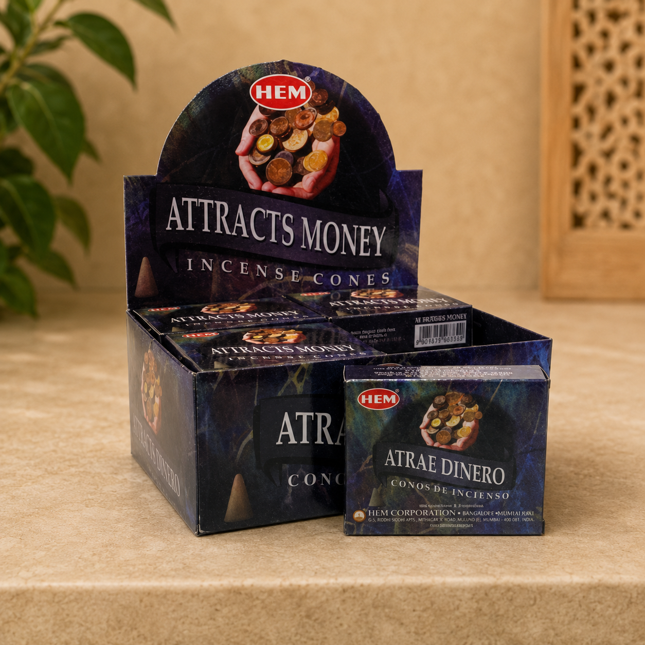 HEM Attracts Money Incense Cones (10 Cones)