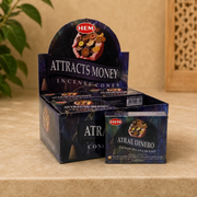 HEM Attracts Money Incense Cones (10 Cones)