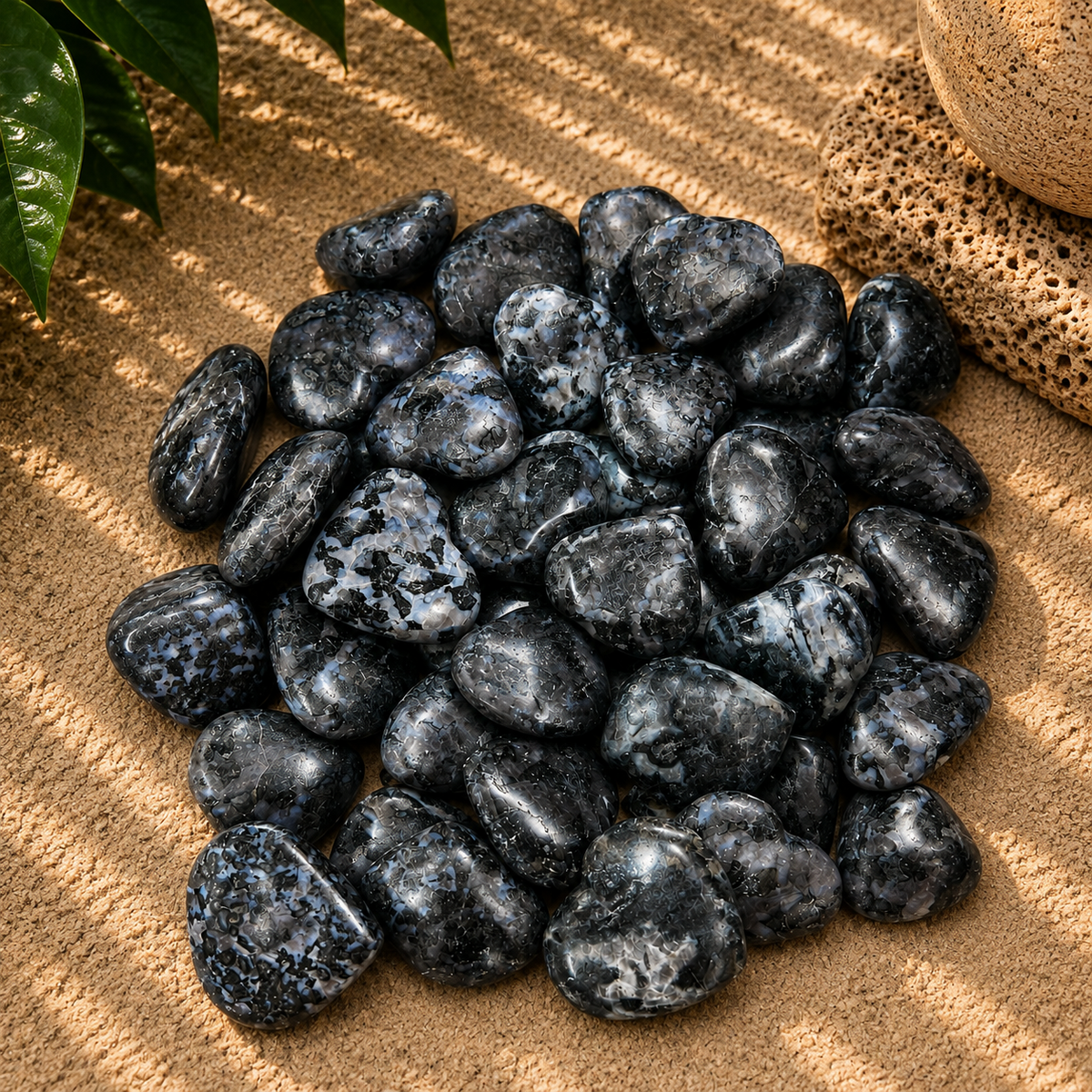 Indigo Gabbro Heart - 1.5-1.75 inch