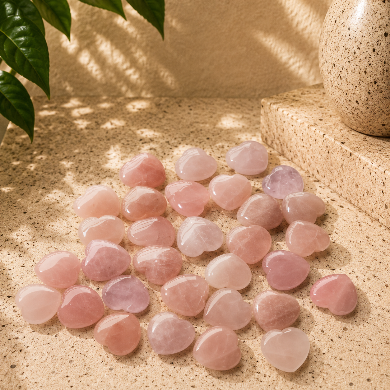 Rose Quartz Heart - 1 inch