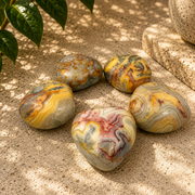 Crazy Lace Agate Heart - 1.5 inch