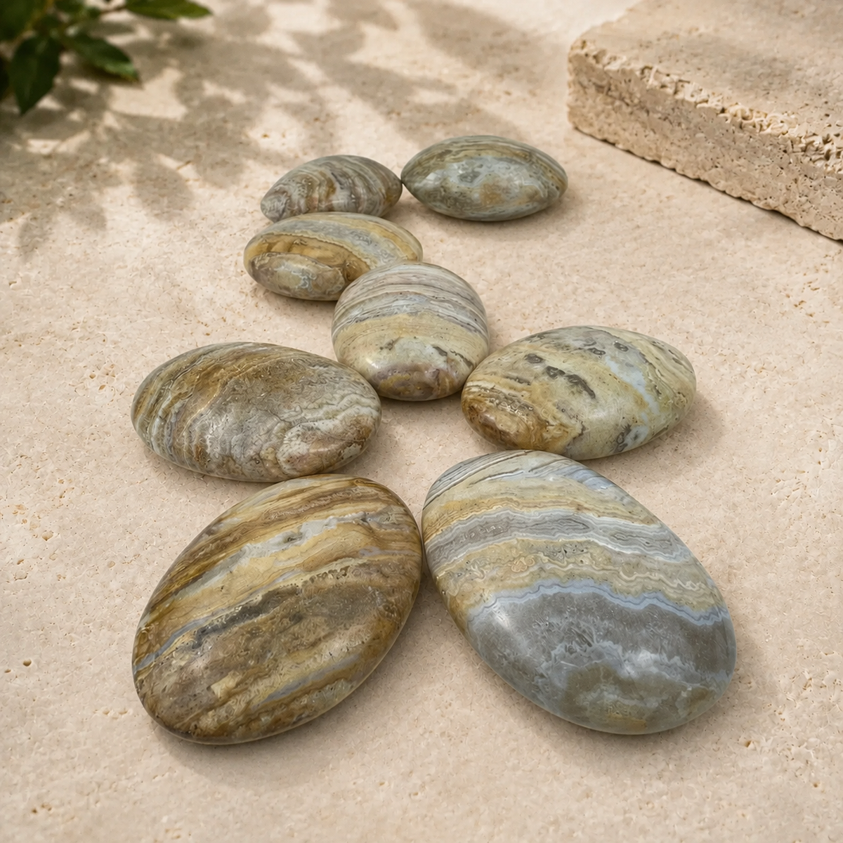 Desert Jasper Palm Stone - 2.5-3.0 inch