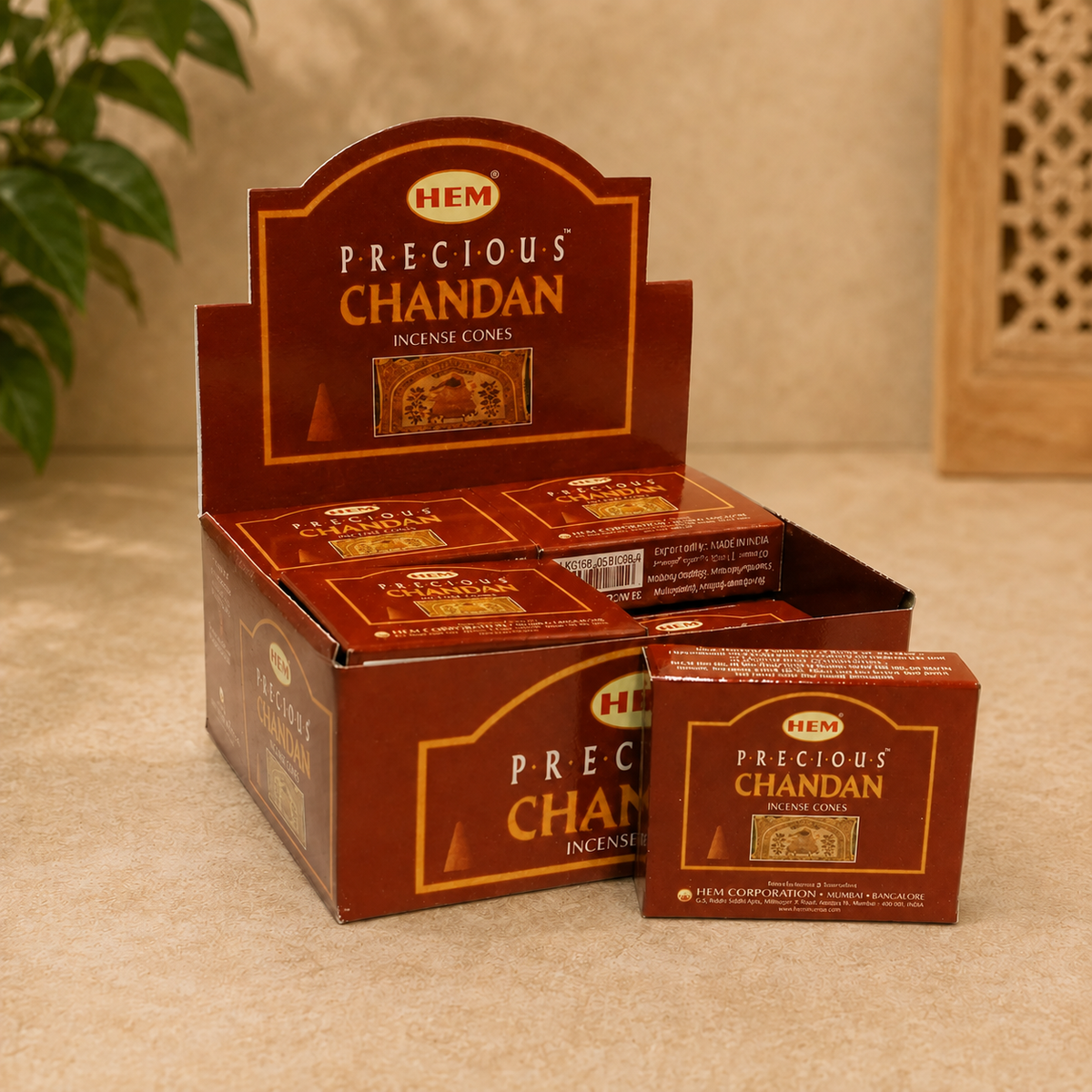 HEM Precious Chandan Incense Cones (10 Cones)