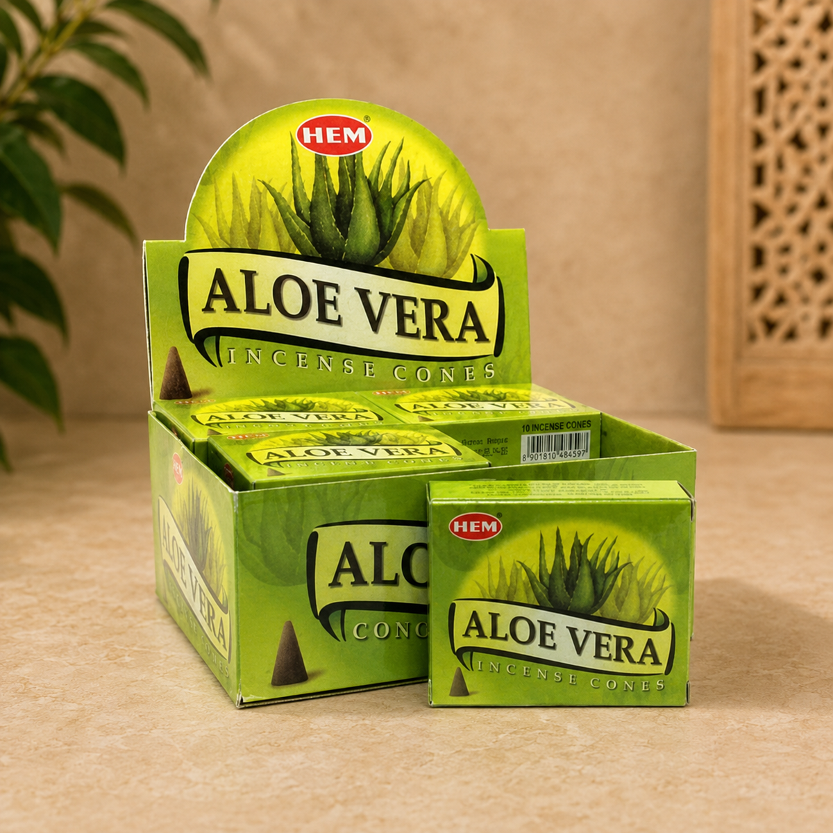 HEM Aloe Vera Incense Cones (10 Cones)