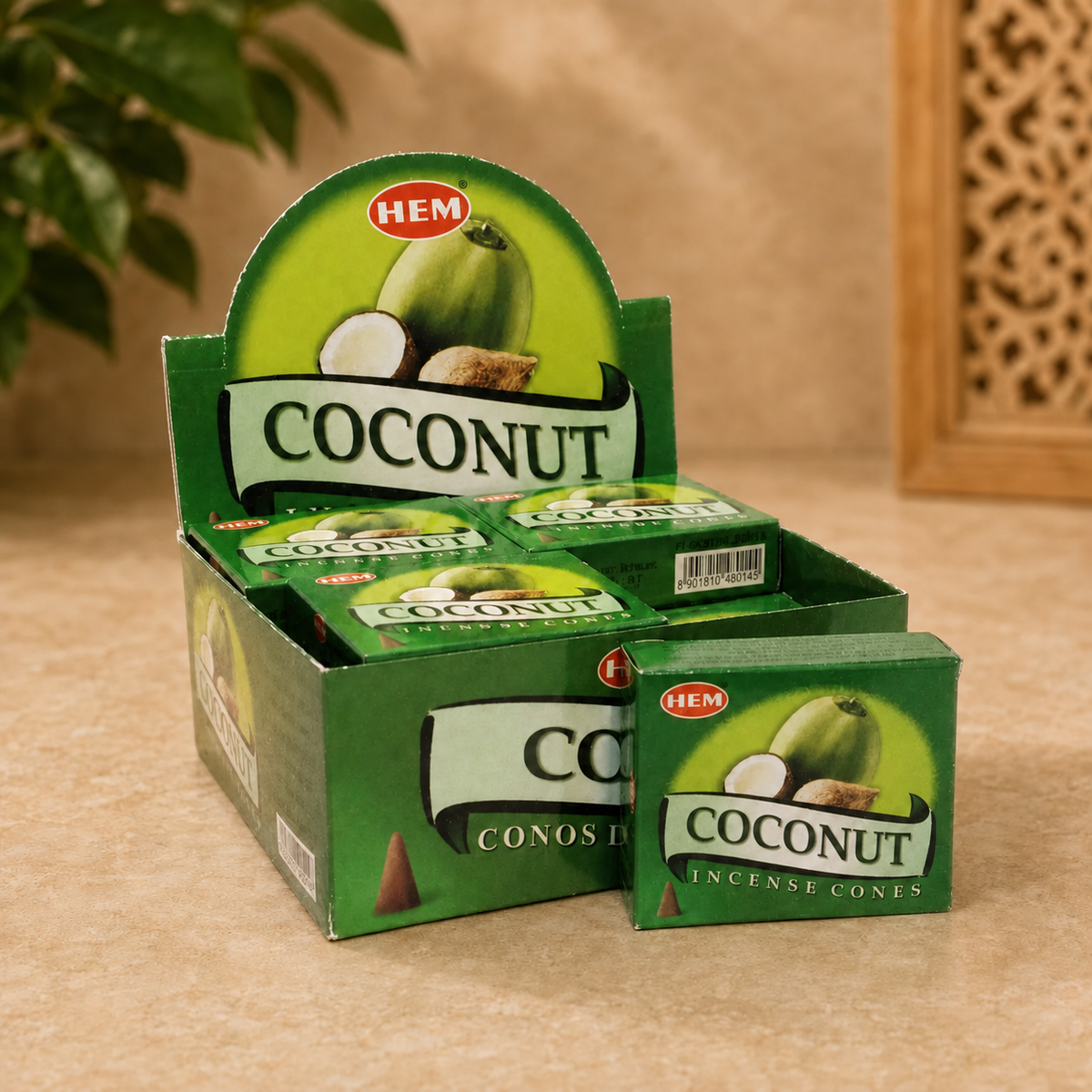 # HEM Coconut Cone Incense (10 Cones)