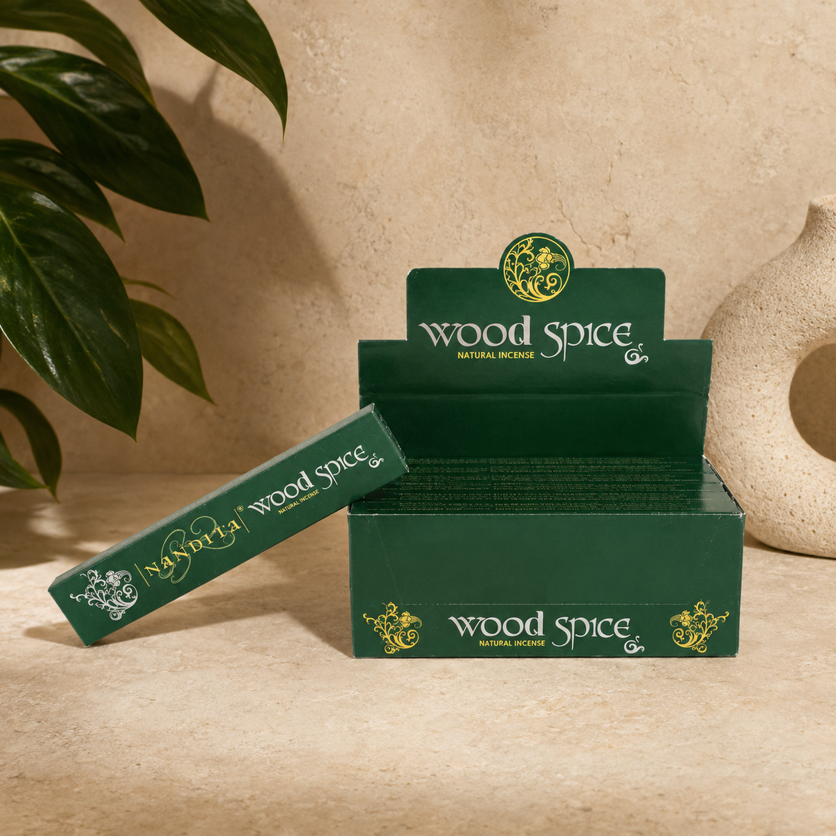 Nandita Wood Spice Hand-Rolled Masala Incense Sticks (15g)