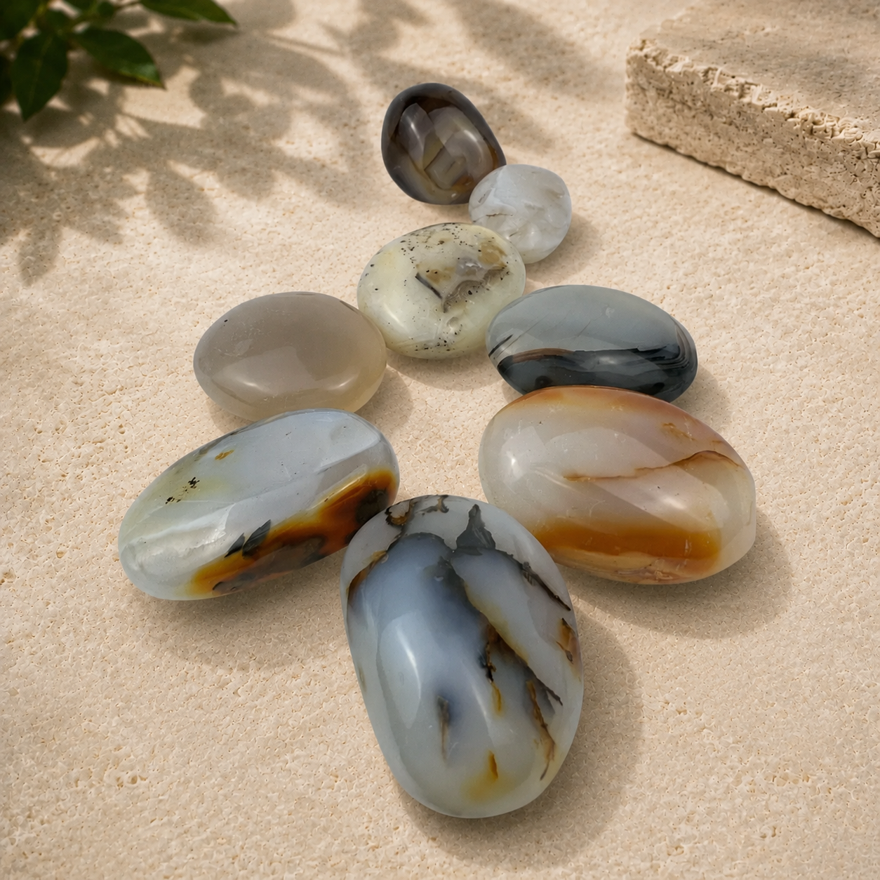 Agate Palm Stone - 1.5-2.75 inch