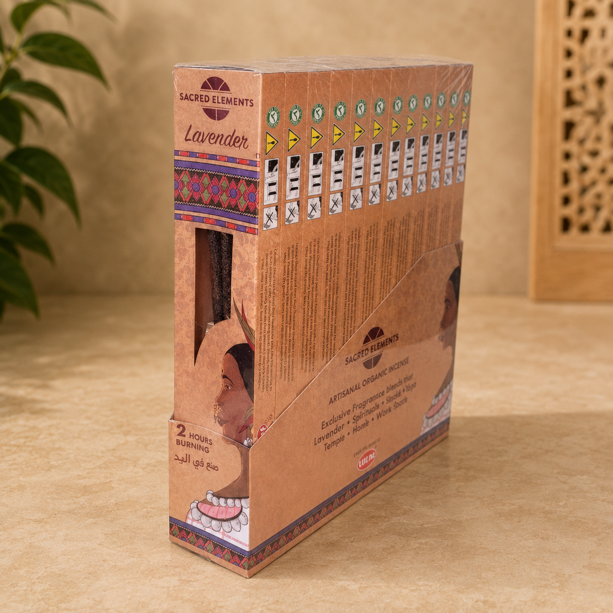 Sacred Elements Lavender Hand-Rolled Masala Incense Sticks (15g)