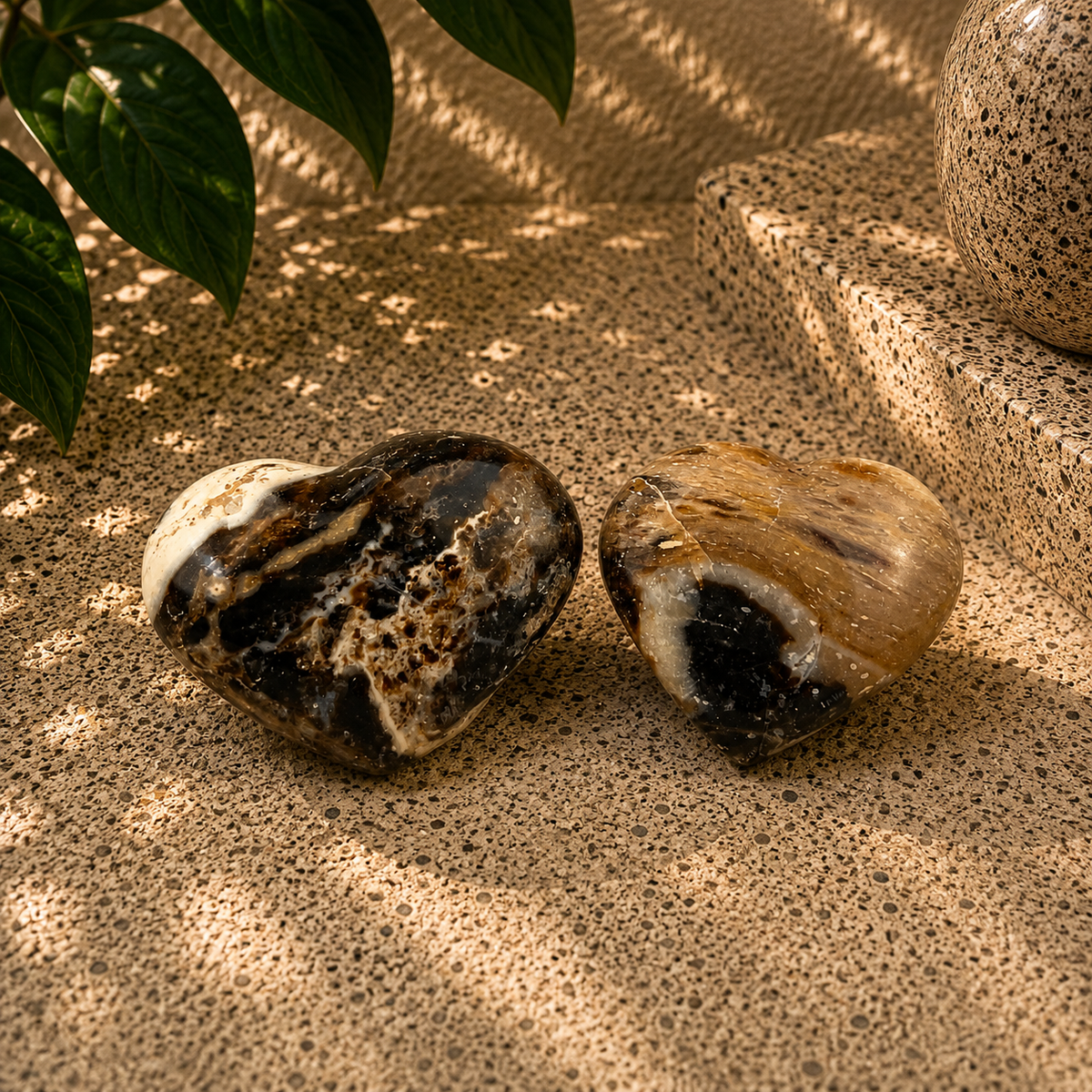 Brown Opal Heart - 1.1-1.2 inch