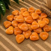 Orange Calcite Heart - 2-2.25 inch