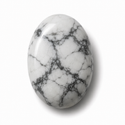 White Howlite Palm Stone - 1.75 inch